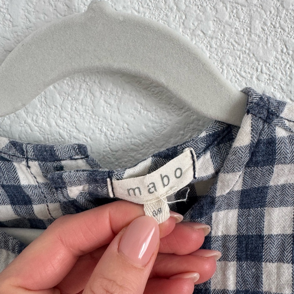 Mabo Blue and White Checkered Dress - Picture 3 of 3